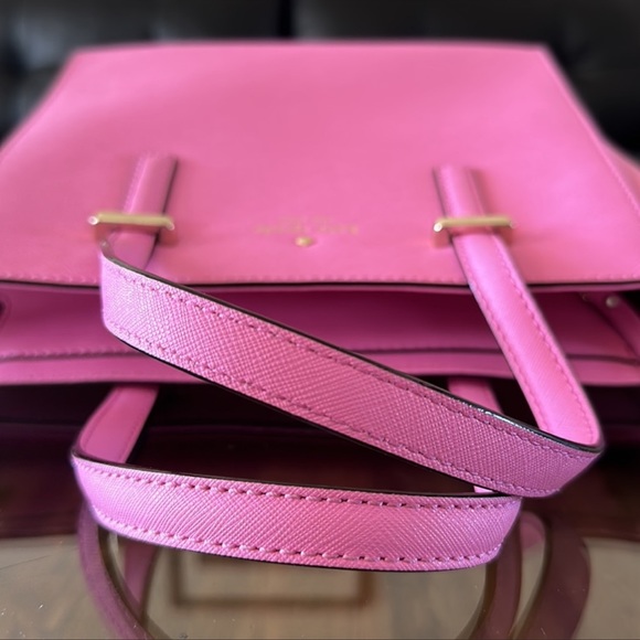 EUC Kate Spade Pink leather handbag satchel purse crossbody - Picture 12 of 16